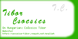 tibor csocsics business card